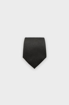 Ties Black Purificacion Garci Structured Silk Tie Men