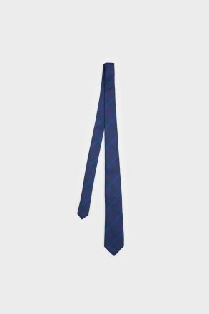 Ties Men Windowpane Chequered Silk Tie Purificacion Garci Navy/Green - Image 2