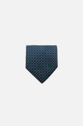 Ties Purificacion Garci Green/Blue/White Polka Dots Geometric Motives Silk Tie Men