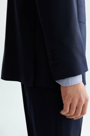 Tropical Wool Classic Fit Suit Jacket Purificacion Garci Men Suits And Blazers Navy - Image 3