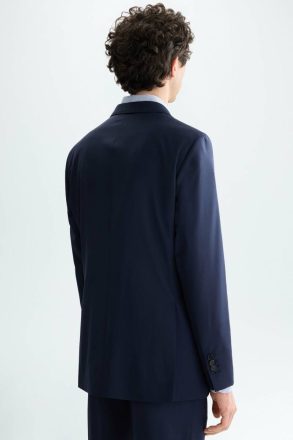 Tropical Wool Classic Fit Suit Jacket Purificacion Garci Men Suits And Blazers Navy - Image 4