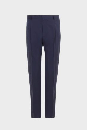 Tropical Wool Relaxed Fit Suit Trousers Navy Men Purificacion Garci Trousers - Image 5