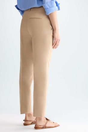 Trousers Camel Purificacion Garci Women Satin Slim-Leg Trousers - Image 3