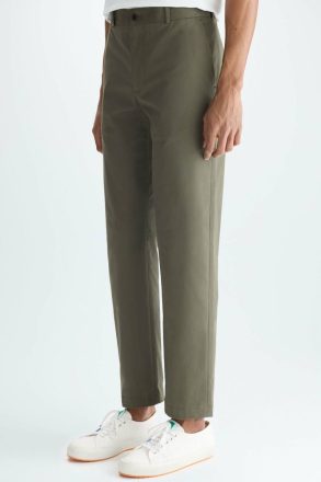 Trousers Khaki Men Cotton Twill Regular Fit Chino Trousers Purificacion Garci