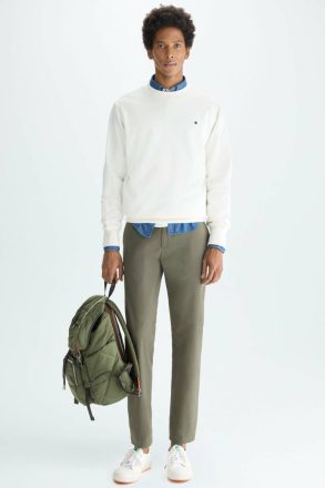 Trousers Khaki Men Cotton Twill Regular Fit Chino Trousers Purificacion Garci - Image 4