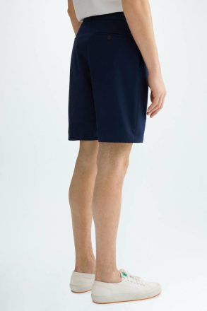 Trousers Men Navy Purificacion Garci Cotton Twill Regular Fit Bermuda Shorts - Image 3