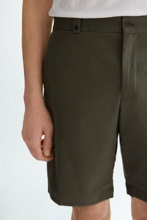 Trousers Men Purificacion Garci Khaki Cotton Twill Regular Fit Bermuda Shorts - Image 2