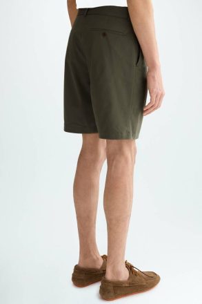 Trousers Men Purificacion Garci Khaki Cotton Twill Regular Fit Bermuda Shorts - Image 3