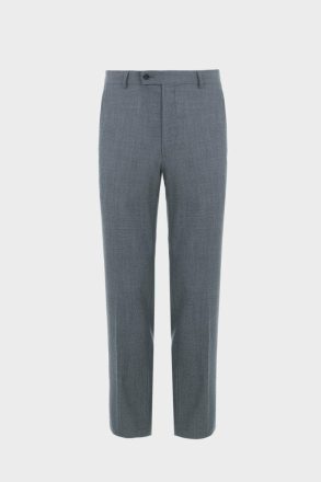 Trousers Wool Bird's Eye Weave Classic Fit Suit Trousers Men Gray Purificacion Garci - Image 5