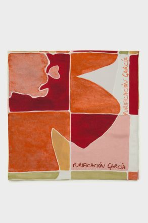 Verde Caqui/Beige/Burdeos Women Scarves Gambito 90 Silk Scarf Purificacion Garci - Image 3