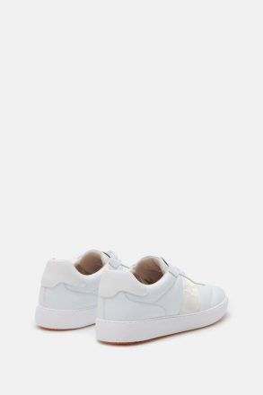 White Cinta Pg Leather Sneakers Sneakers Purificacion Garci Men - Image 4