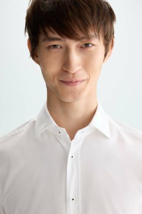 White Purificacion Garci Men Spread Collar Oxford Shirt Shirts - Image 2