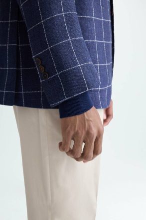 Windowpane Check Wool Bouclé Relaxed Fit Blazer Purificacion Garci Suits And Blazers Men White - Image 3