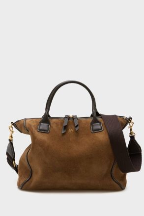 Women Algo Prestado Handbag Purificacion Garci Dark Brown Handbags