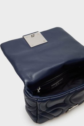 Women Atlantic Blue Shoulder Bags Purificacion Garci Homenaje Acolchado Crossbody Bag - Image 3