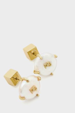 Women Biwa Earrings Earrings Gold/Pearl Purificacion Garci - Image 2