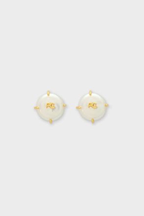 Women Biwa Earrings Earrings Gold/Pearl Purificacion Garci