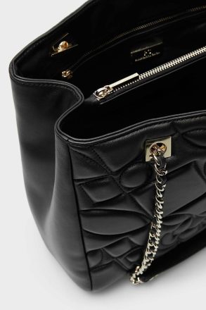Women Black Purificacion Garci Shoulder Bags Homenaje Acolchado Shoulder Bag - Image 3