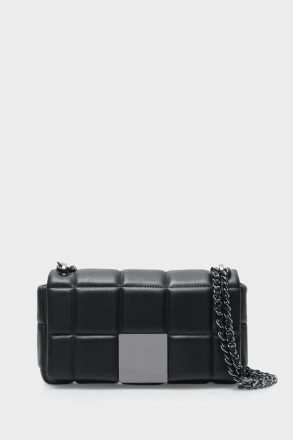 Women Black Shoulder Bags Homenaje Acolchado Cross Body Bag Purificacion Garci