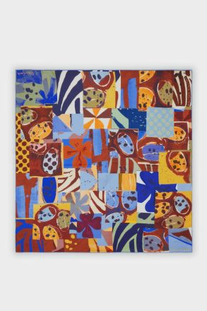 Women Blue Scarves Purificacion Garci Catarinas 90 Silk Scarf