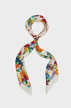 Women Bohemia 90 Silk Scarf Purificacion Garci Ecru/Multicolour Scarves - Image 2