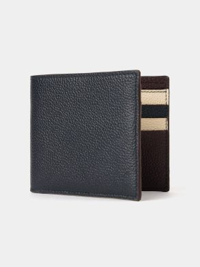 Women Cambridge Satchel The Billfold Wallet - Bordeaux, Midnight & Clay Madras Grain Crossbody