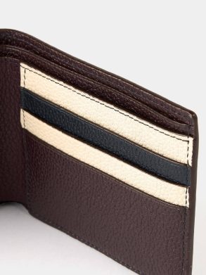 Women Cambridge Satchel The Billfold Wallet - Bordeaux, Midnight & Clay Madras Grain Crossbody - Image 4