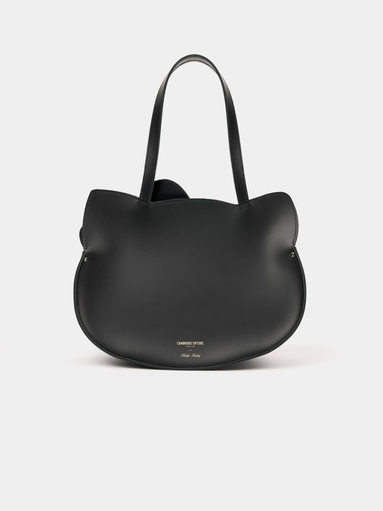 Women Cambridge Satchel The Hello Kitty Face Tote - Black Tote Bags - Image 4