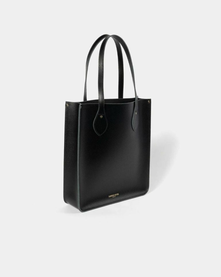 Women Cambridge Satchel Tote Bags The Tote - Black Celtic Grain - Image 2