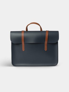 Women Crossbody The Music Case -Navy & Tan Cambridge Satchel