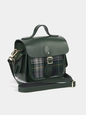 Women Crossbody The Traveller - Racing Green Celtic Grain & Campbell Tartan Cambridge Satchel - Image 2