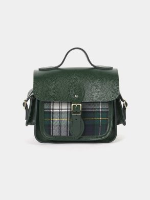 Women Crossbody The Traveller - Racing Green Celtic Grain & Campbell Tartan Cambridge Satchel