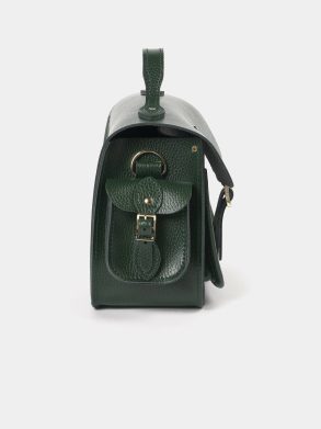 Women Crossbody The Traveller - Racing Green Celtic Grain & Campbell Tartan Cambridge Satchel - Image 4