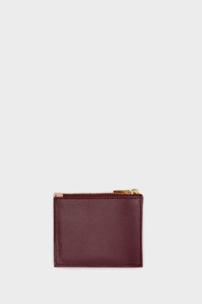 Women Dark Red Card Holders And Coin Purses Purificacion Garci Sail Zipped Card Holder - Image 3