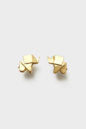 Women Earrings Origami Earrings Purificacion Garci Gold