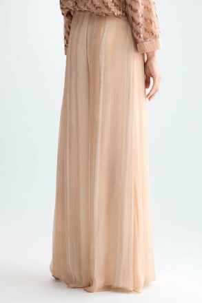 Women Evening Pleated Bambula Culottes Purificacion Garci Nude - Image 3