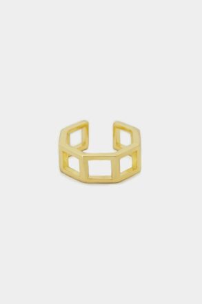 Women Gold Octagon Ring Purificacion Garci Rings