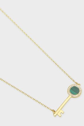 Women Green/Gold Purificacion Garci Keys Necklace Necklaces - Image 2