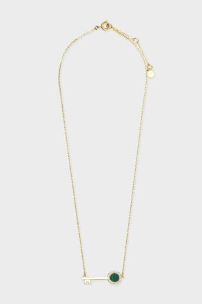 Women Green/Gold Purificacion Garci Keys Necklace Necklaces