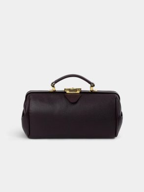 Women Handbags The Doctor's Bag -Bordeaux Calf Grain Cambridge Satchel