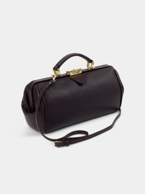 Women Handbags The Doctor's Bag -Bordeaux Calf Grain Cambridge Satchel - Image 3