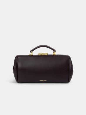 Women Handbags The Doctor's Bag -Bordeaux Calf Grain Cambridge Satchel - Image 5
