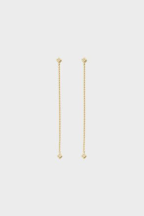 Women Icons Purificacion Garci Tetrominó Drop Earrings Gold/Crystal