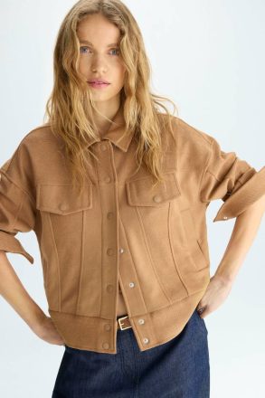 Women Jackets Purificacion Garci Fleece Oversize Jacket Cinnamon - Image 2