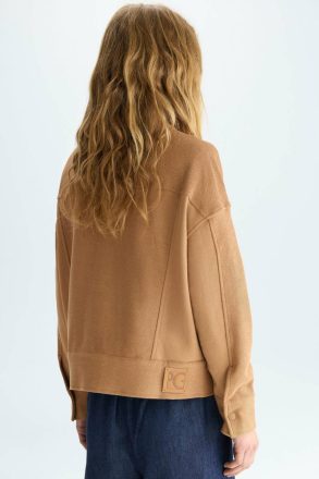 Women Jackets Purificacion Garci Fleece Oversize Jacket Cinnamon - Image 3