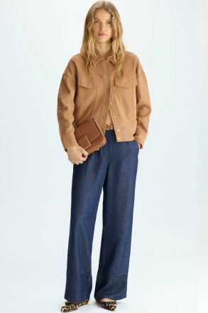 Women Jackets Purificacion Garci Fleece Oversize Jacket Cinnamon - Image 4