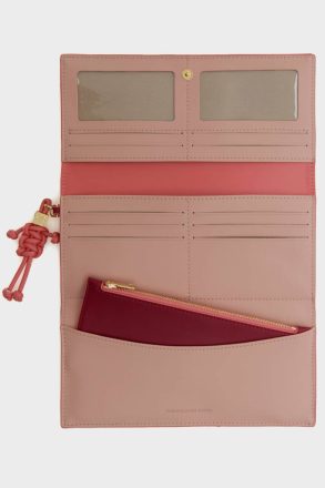 Women Large Wallets Dark Red Purificacion Garci Cubi American Wallet With Detachable Coin Purse - Image 2