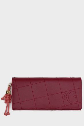 Women Large Wallets Dark Red Purificacion Garci Cubi American Wallet With Detachable Coin Purse