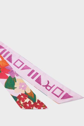Women Lilac/Orange/Coral Purificacion Garci Scarves Pacific Silk Skinny - Image 2