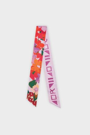 Women Lilac/Orange/Coral Purificacion Garci Scarves Pacific Silk Skinny